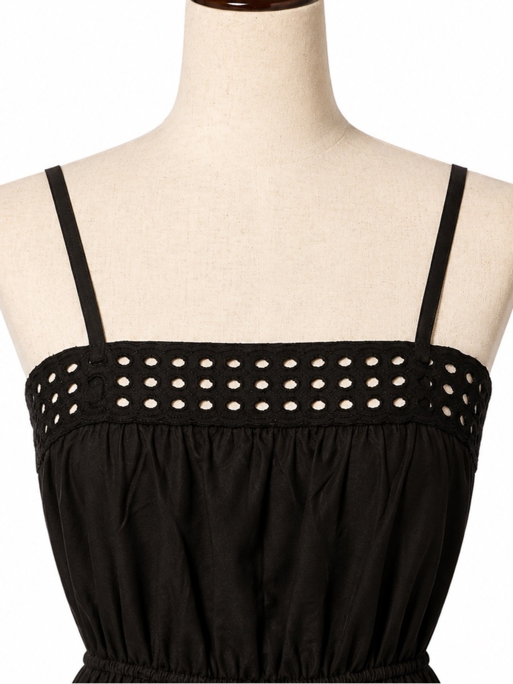 Bitten by Sarah Jessica Parker black easy dress with lattice lace bodice trim 12 - Picture 3 of 4